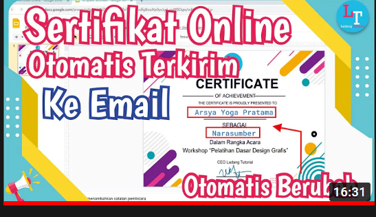 Cara Membuat Sertifikat Online Otomatis Terkirim ke Email dengan Google Form